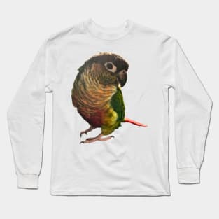 Green Cheek Conure Parrot Bird design, Love for birds Long Sleeve T-Shirt